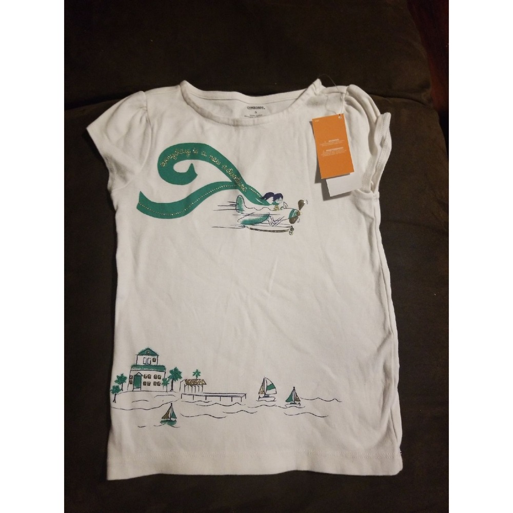 Gymboree green scene top 5 nwt